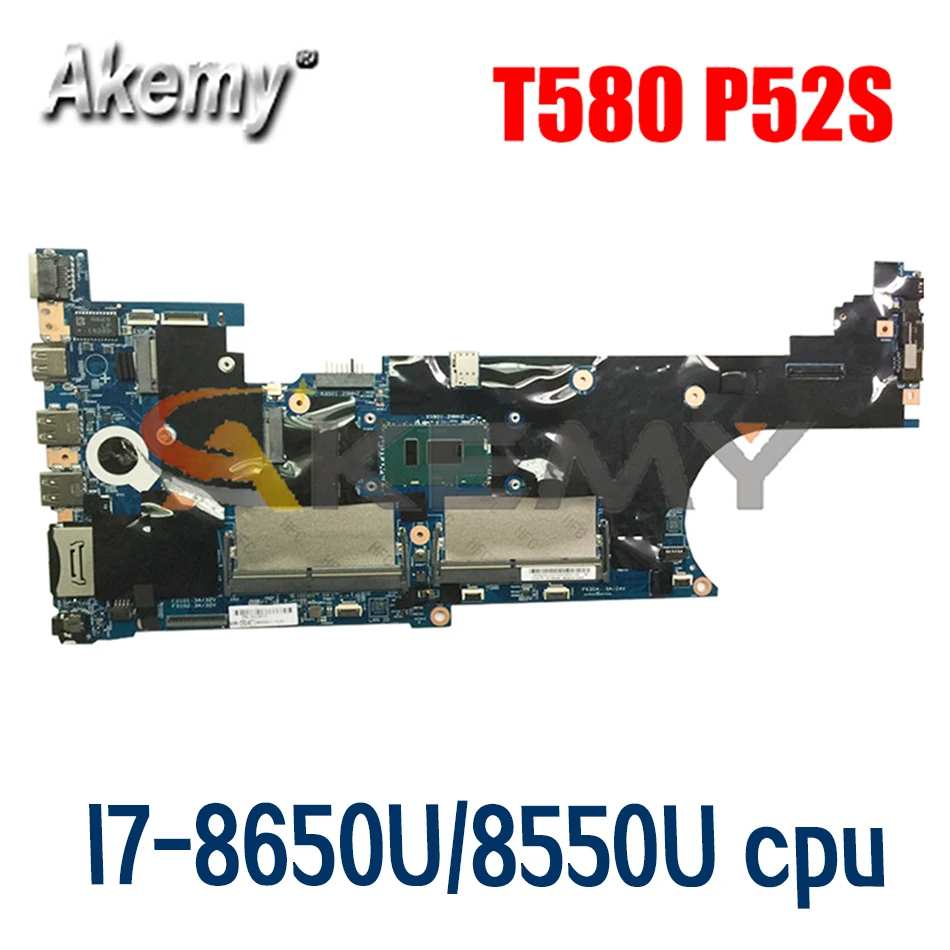 

For Lenovo ThinkPad T580 P52S laptop motherboard LTS-2 17812-1 W/ CPU I7-8650U/8550U DDR4 FRU 01YR258 01YR245 Mainboard