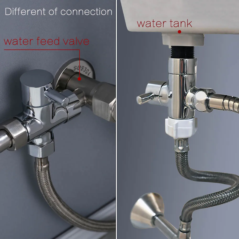 

Handheld Toilet Bidet Sprayer Set Kit Stainless Steel Hand Bidet Faucet for Bathroom Hand Sprayer Shower Head Self Cleaning