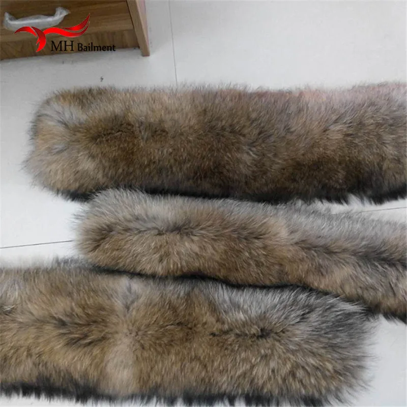 2019 шарф из натурального меха енота Модный женский 100% натуральный мех воротник