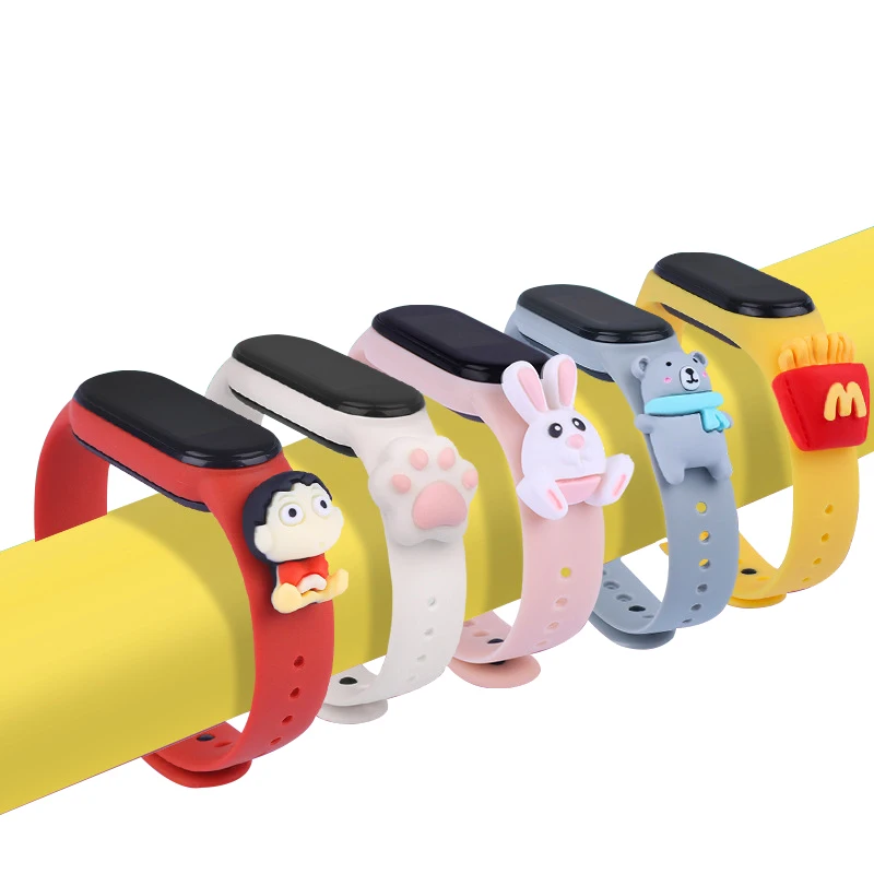 Fashional strap correa pulseira silicone Mi Band 3 4 wrist strap replacement for xiaomi miband 5 smart bracelets ban
