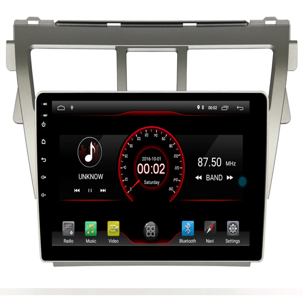 9 дюймов 2.5D Android10 автомобильный dvd мультимедийный плеер GPS для Toyota Vios Yaris Belta