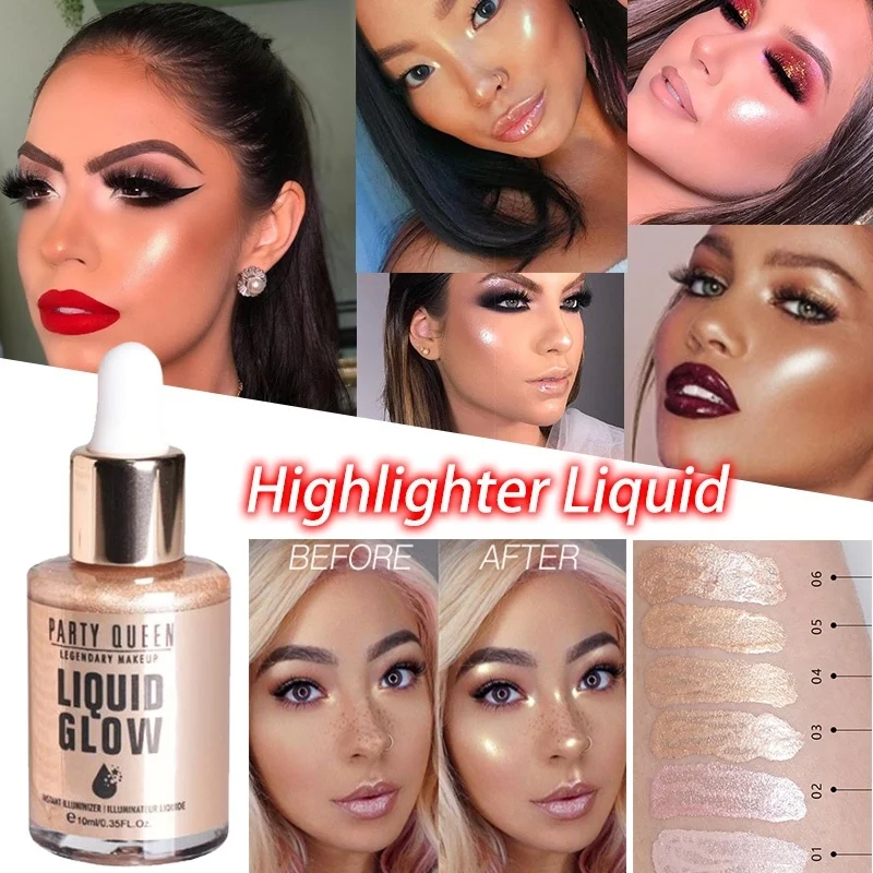 10 мл Хайлайтер для лица Контур Макияж мерцающий праймер Осветляющий