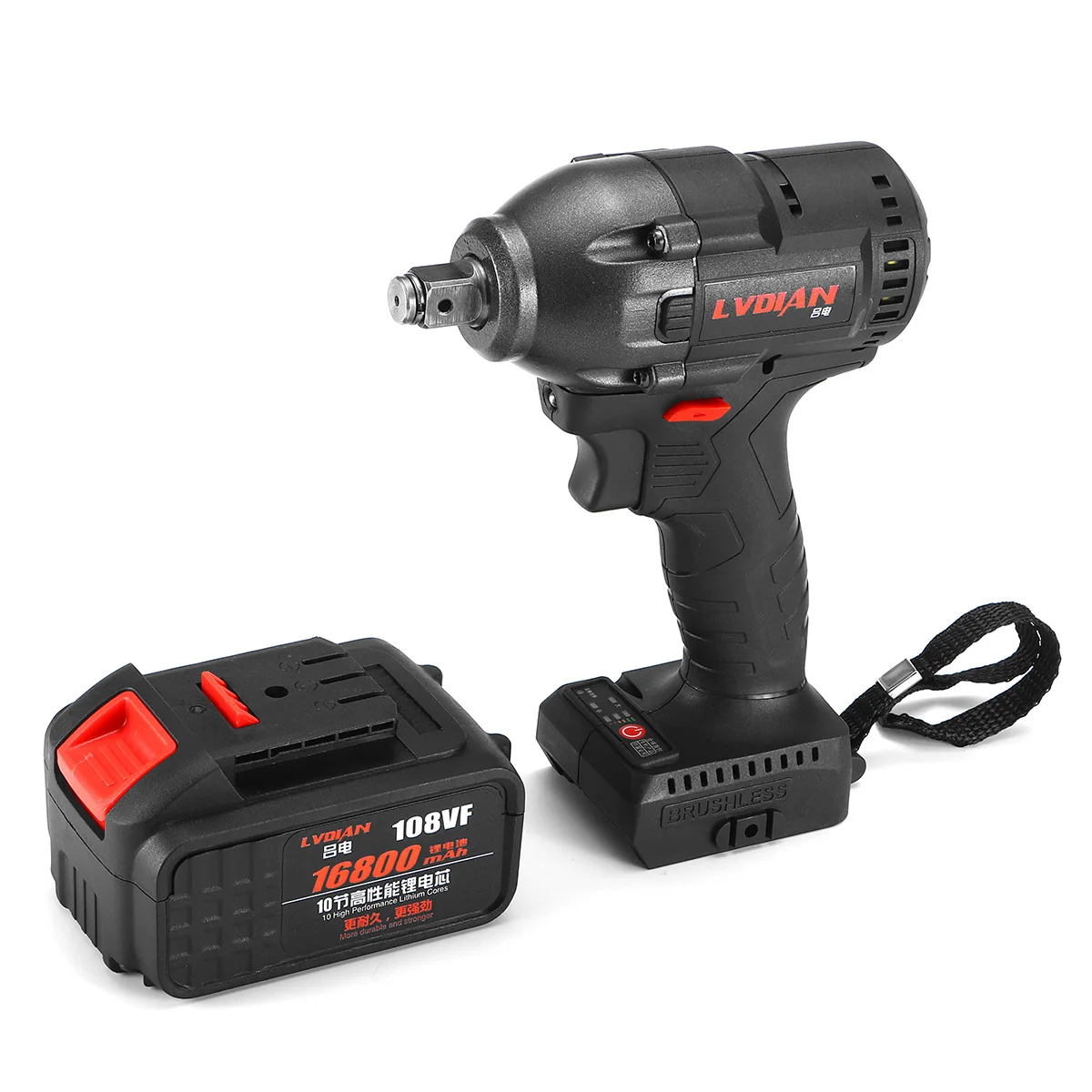 

530N.M Brushless Electric Impact Wrench Rechargeable Cordless Wrench Bidirectional Twist Power Tools 7000rpm For Makita Battery