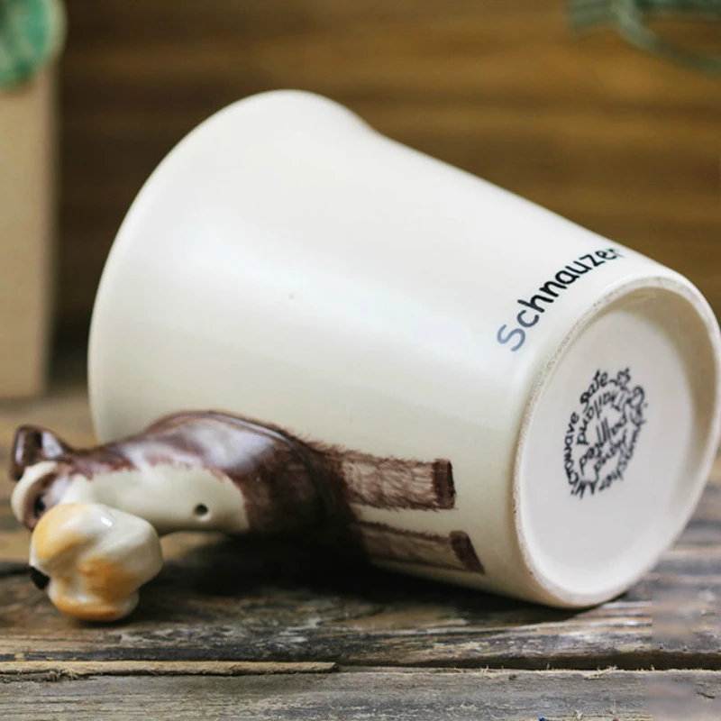 300 мл шнауцер собака кофейная чашка tazas de ceramica creativas забавные кружки с животными 3D мультфильм Подарочная кружка Милая кружка собака