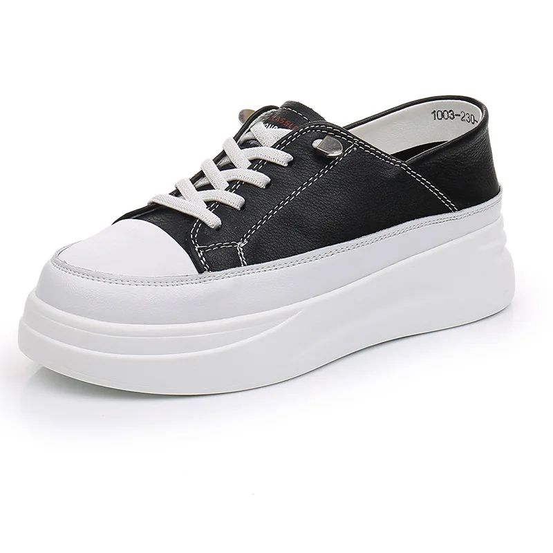 

free shipping brand autumn white Women sneakers fashion shoes luxury women leather shoes platform shallow 2021
