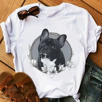 cute french bulldog graphic print t shirts women harajuku ullzang fashion t shirt 90s graphic funny tshirt summer top tee female