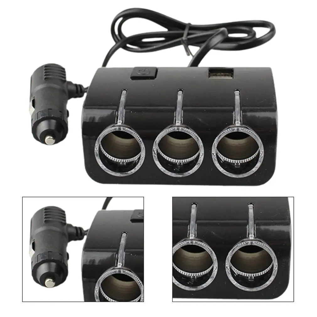 Автомобильное зарядное устройство 3 в 1 с двумя USB-портами 60 Вт | Автомобили и