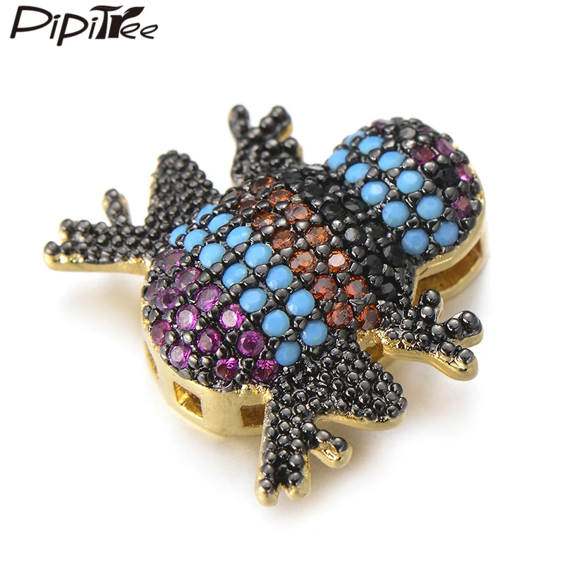 Pipitree CZ цирконий ювелирные изделия ползунок подвески медный золотой цвет DIY
