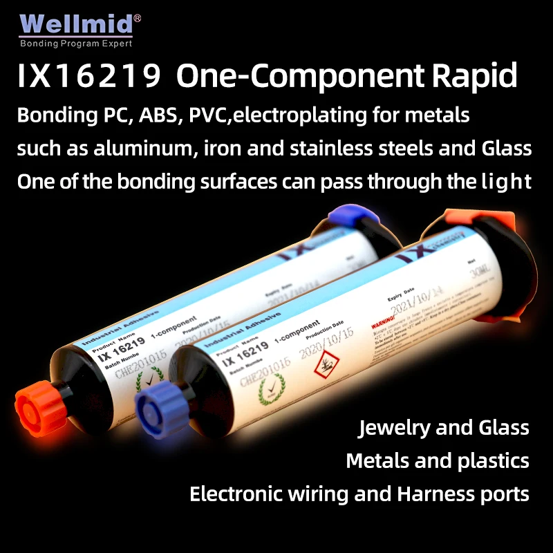 Клей для УФ-отверждения кристально прозрачный твердый полимерный клей