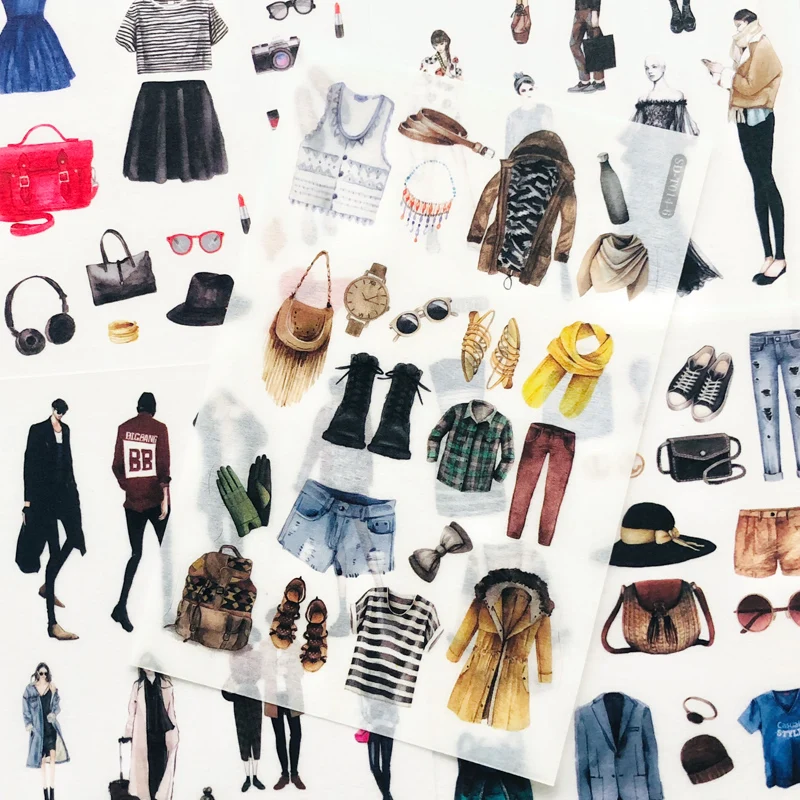 6 листов модной одежды и моделей сделай сам бумажный журнал скрапбукинг блокнот