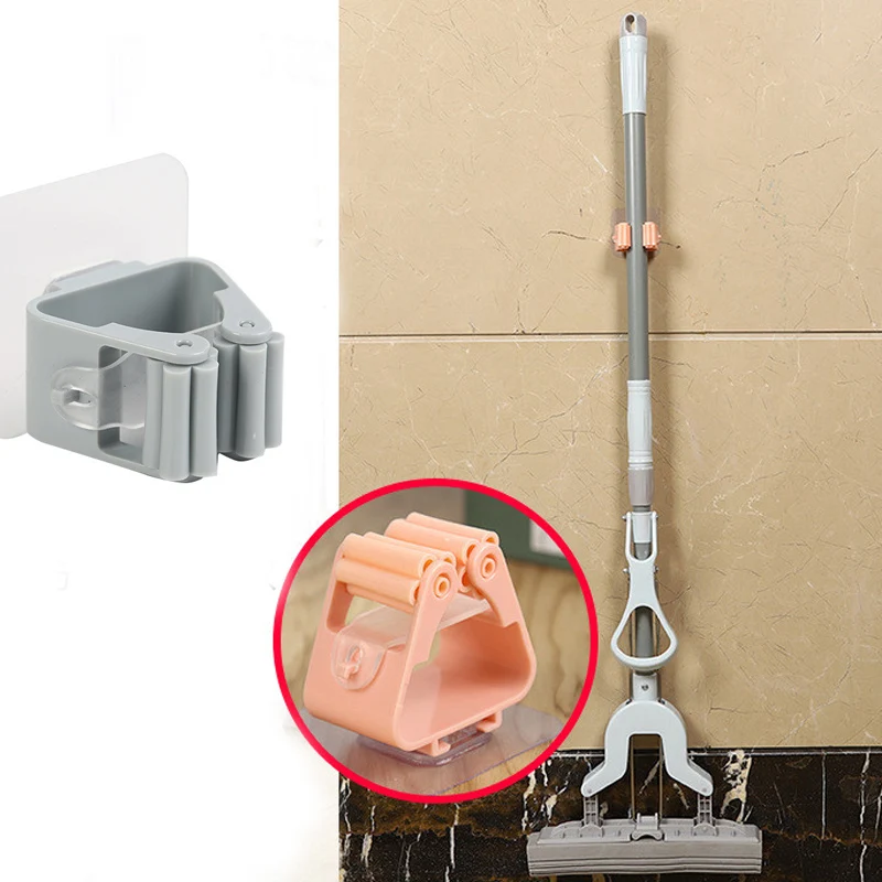 Пластиковый настенный держатель для швабры ванной комнаты органайзер кухонный