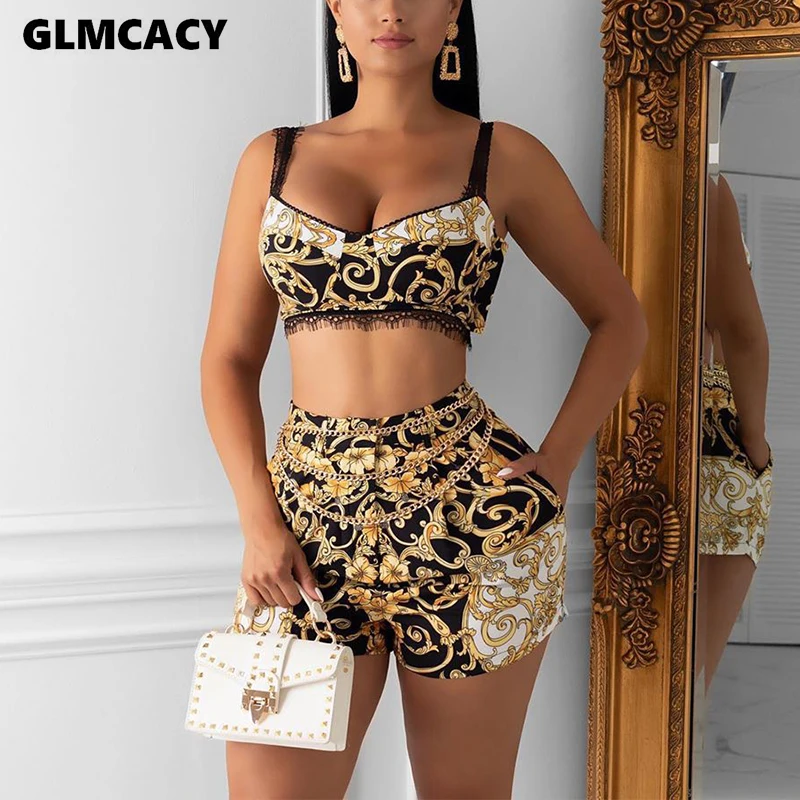 Женский сексуальный кружевной комплект из двух предметов короткий топ на