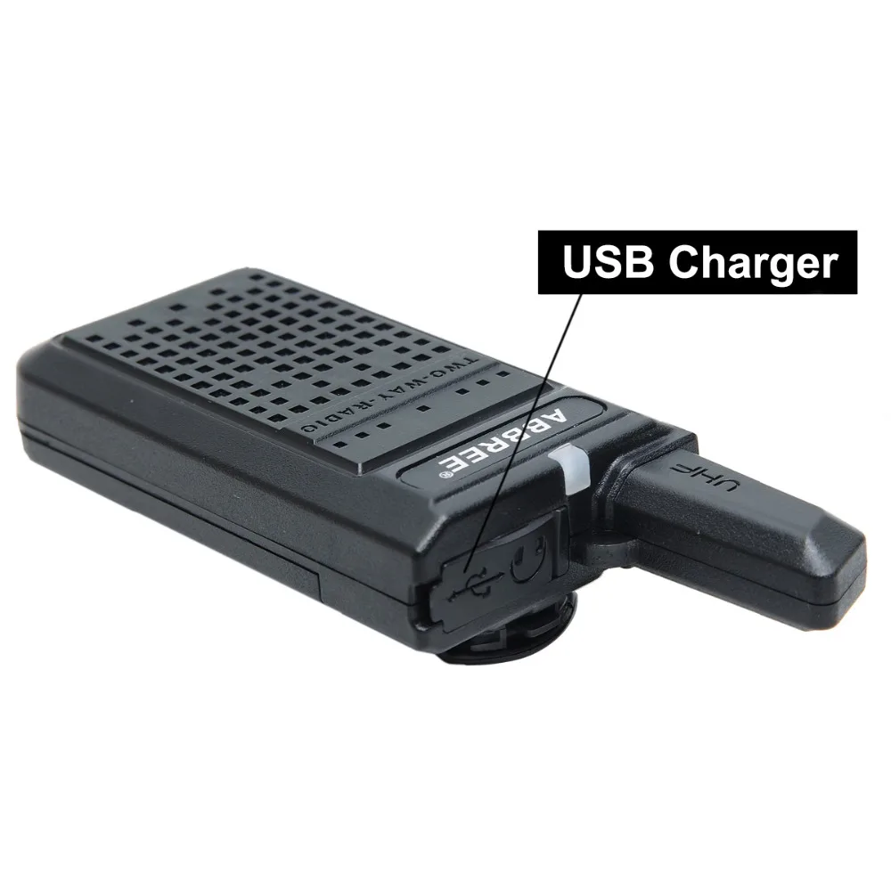 2 шт. ABBREE AR-A2 Мини Портативная рация USB зарядка VOX двухстороннее радио портативный приемопередатчик UHF 400-470 МГц