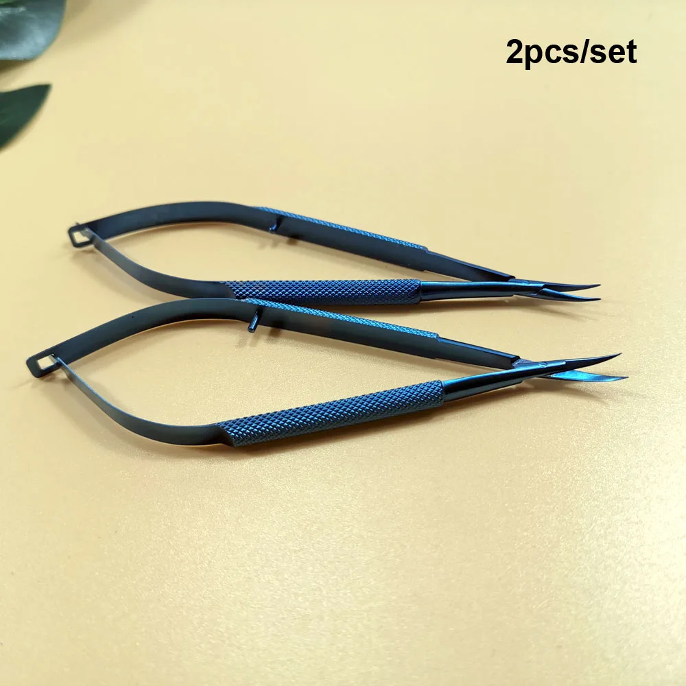 2pcs-set Титановые Tlloy хирургические инструменты офтальмологические микрохирургические стоматологические инструменты держатели игл+ 11,5 см ножницы+ Пинцет - Цвет: 2pcs-set