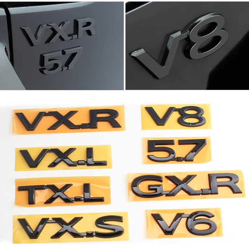 

1 шт. Автомобильная Задняя эмблема ABS для Toyota VXR VXL VXS GXR 5,7 V6 V8 Land Cruiser Highlander Prado Tundra 3D наклейка с буквами