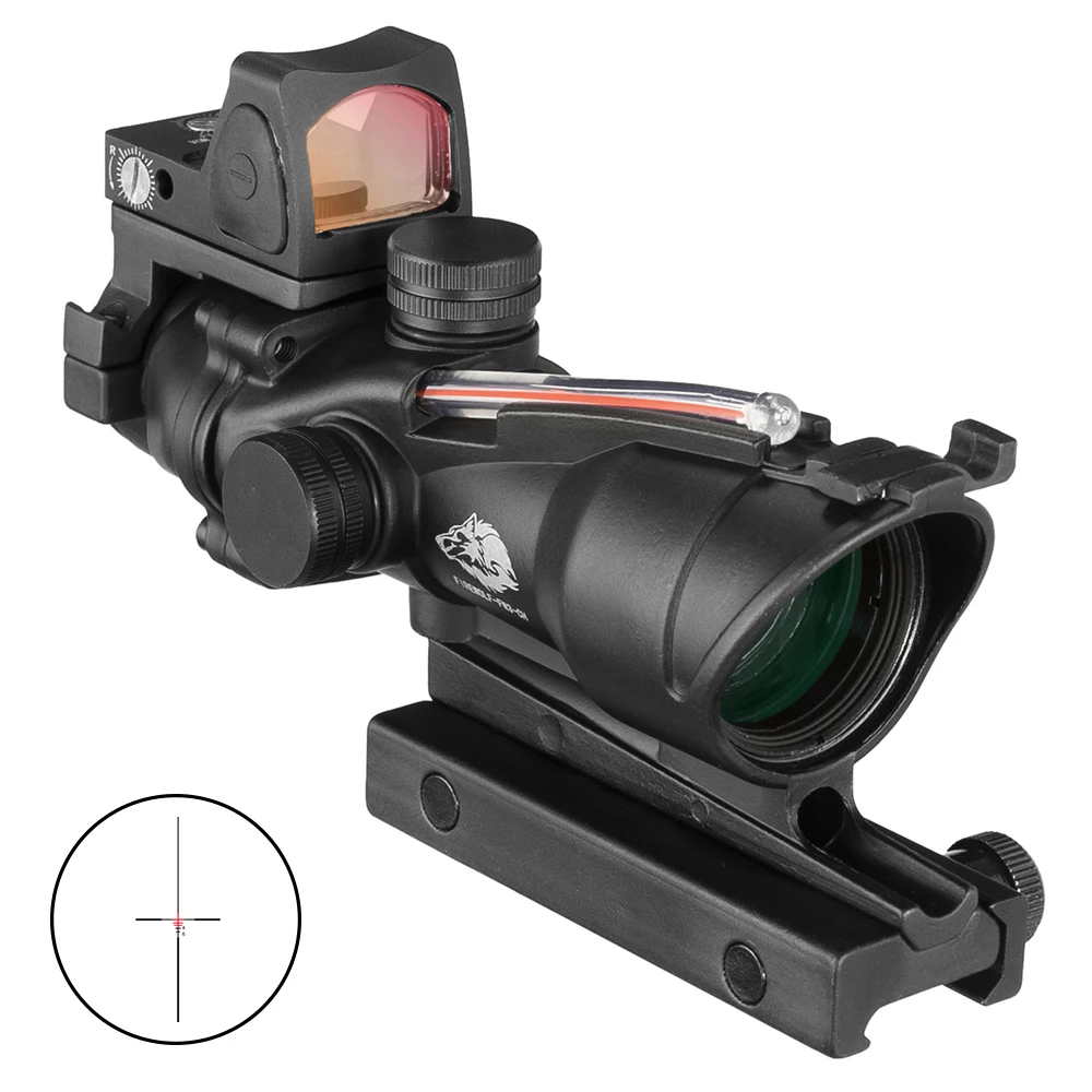 Тактический Оптический прицел Fire Wolf Acog 4x32 оптический из искусственного волокна с