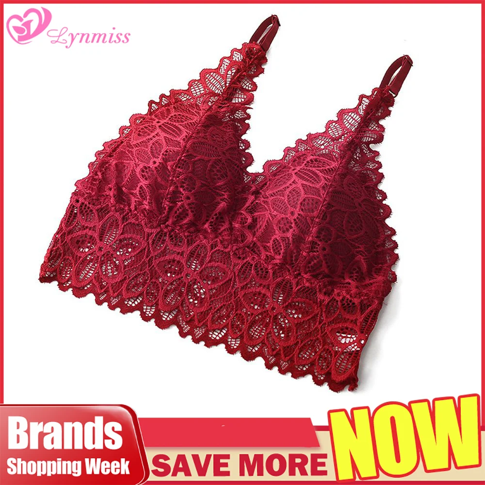 

Women Brassiere Sexy Lace Bra Triangle Cup Underwear Women's Bra Seamless Wire Free Female Padded Bralette Women Brassiere Bras