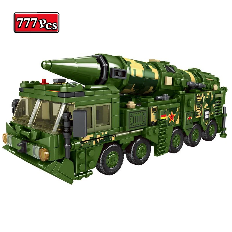 

Военная серия WW2 4 в 1, армейская пусковая установка для ракет, модель MOC, строительные блоки, кирпичи, игрушки, рождественские подарки