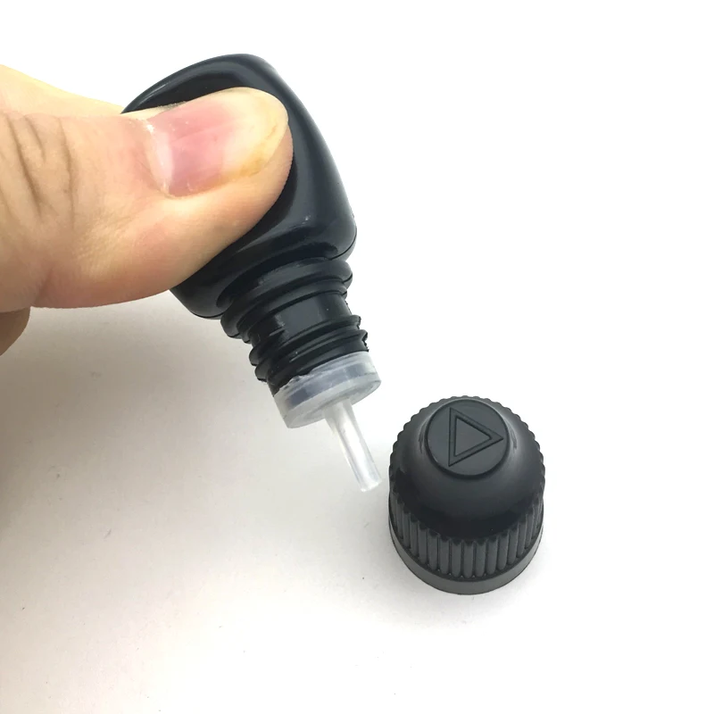 200pcs 5cc Empty Needle Vial Black PE Easy Squeeze Plastic Dropper Bottle With Childproof Cap E Liquid 5ml Jar | Красота и здоровье
