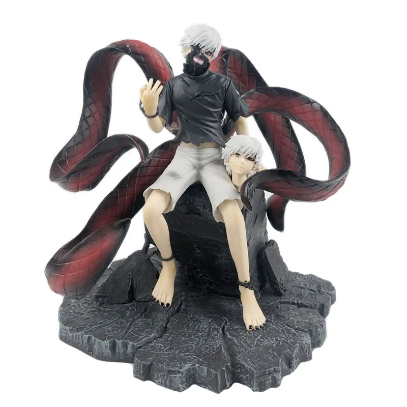 2 головки Аниме Tokyo Ghoul сидеть для косплея канеки кэна фигурка из ПВХ Deluxe большой