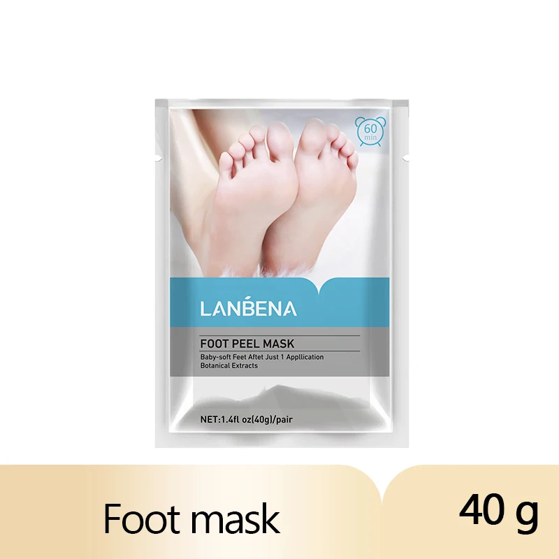 

LANBENA Exfoliating Foot Peel Mask Only Need One Pair Remove Dead Skin Thoroughly in 2-7 Days Foot Mask Peeling Cuticles Heel