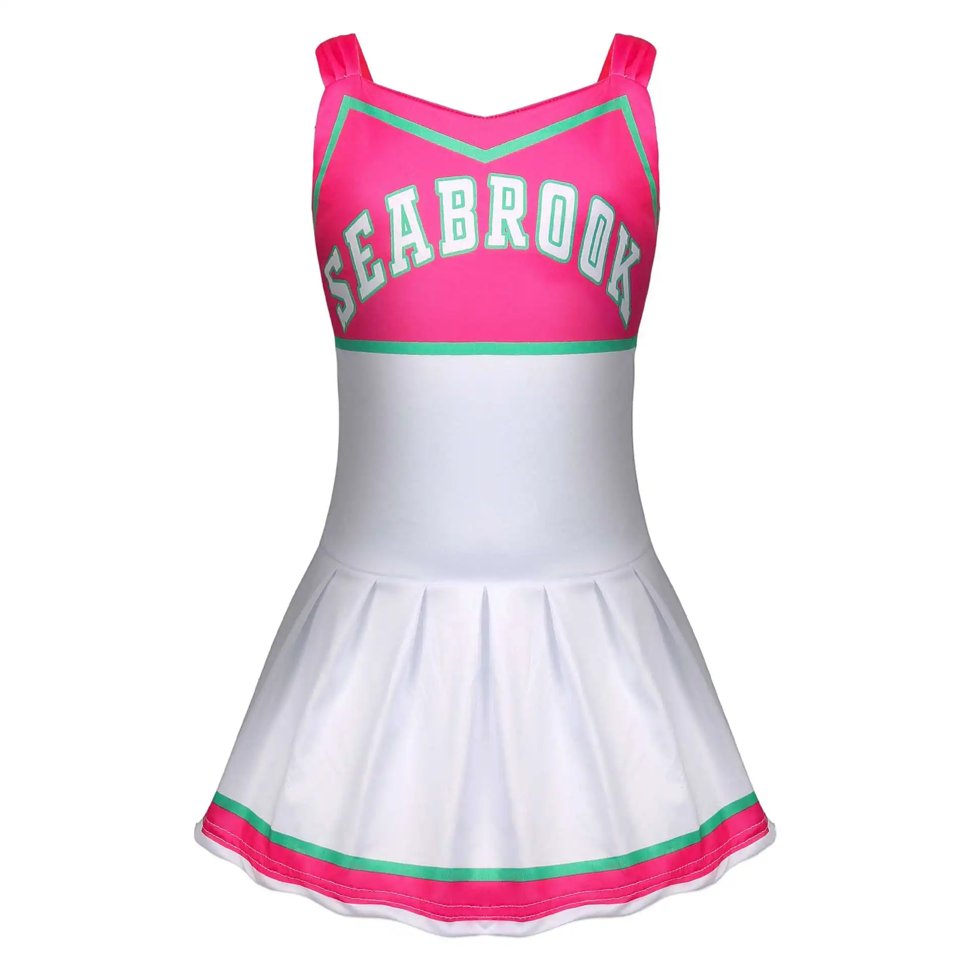 Костюмы на Хэллоуин 2020 для девочек зомби 2 косплей аддисона Cheerleader Детские Топы +