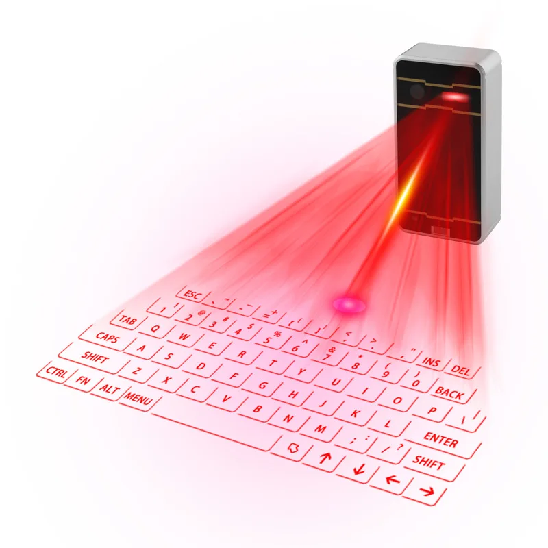 Projection Keyboard Bluetooth Mechanical Portable Handheld Virtual Laptop Silver + Black Abs | Компьютеры и офис