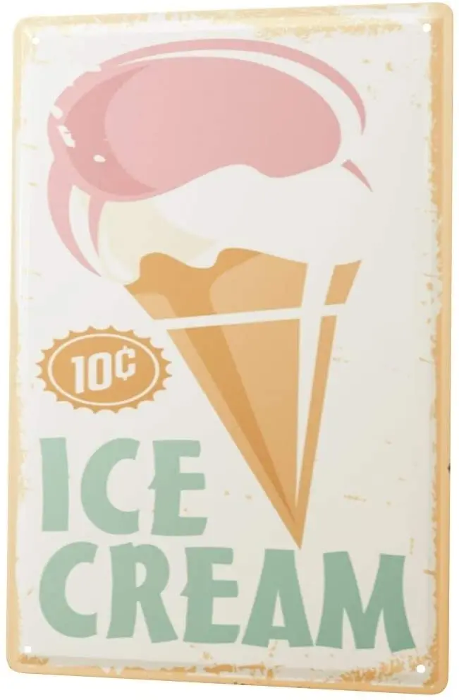 

С 2004 Оловянная тарелка Ретро мороженое