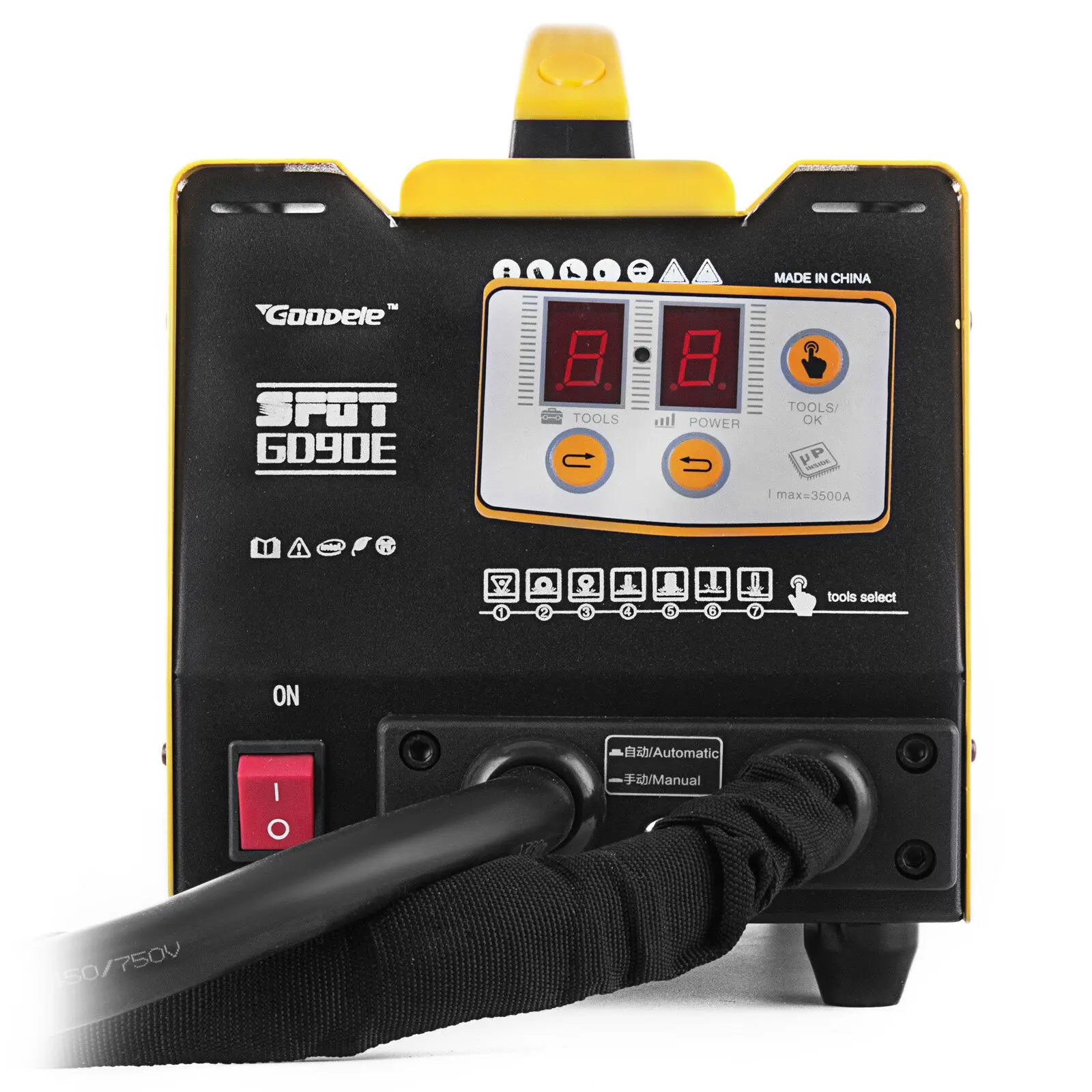 

220V G90E Spot Puller Bonnet Dent Repair Welder Bonnet 3500A Panel 7 channels