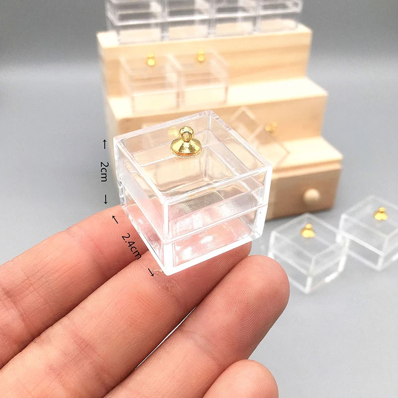 Armario en miniatura para casa de mu&ntilde;ecas, vitrina de exhibici&oacute;n de verduras y dulces, decoraci&oacute;n de juguete de imitaci&oacute;n, accesorios para cocina y supermercado, 1:12-4