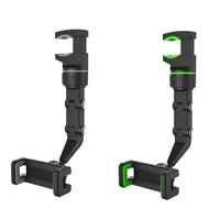 Universal Car Phone Holder Rearview Mirror Multifunction Mount 360 Degree Rotation For Cell Phone GPS Bracket Press-Free