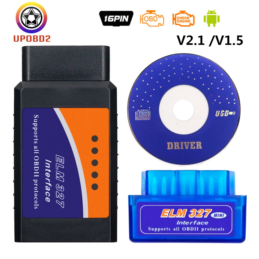 Сканер OBD2 ELM327 elm 327 V1.5 V2.1 совместимый с Bluetooth сканер HHOBD 2 автомобильный