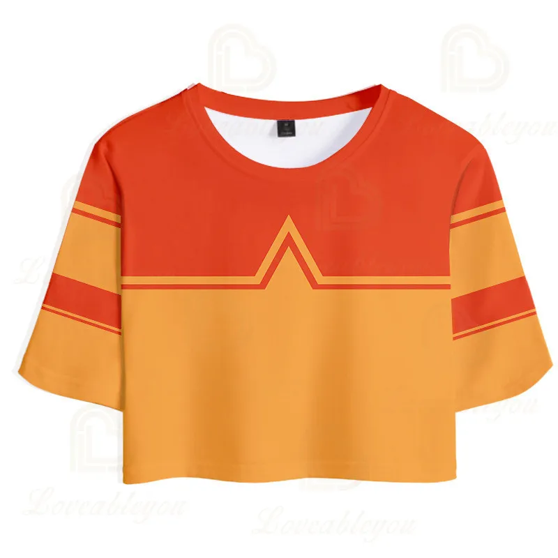 

Animation 3d Digital Color Printing Cosplay Fresh Sweet and Energetic Girl 3D T-shirt Summer Short Sleeve Tops