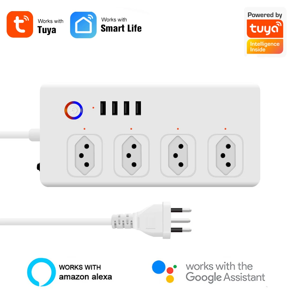 Удлинитель Tuya с Wi-Fi и 4 розетками 1 5 м Usb-порта | Обустройство дома