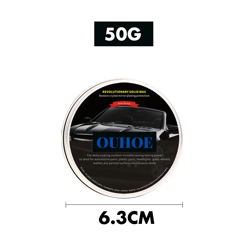 50g/120g Car Wax Crystal Plating Set Hard Glossy Layer Covering Tiny Scratch Repair Maintenance With Sponge And Towel | Автомобили и