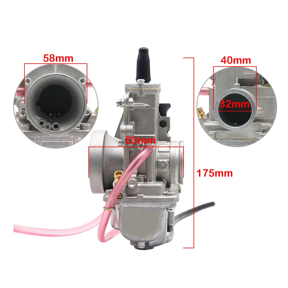 ZSDTRP TM32-1 32 мм TM Mikuni Карбюратор TM32 мотоцикл для Yamaha DT200S TMX30 плоский скользящий