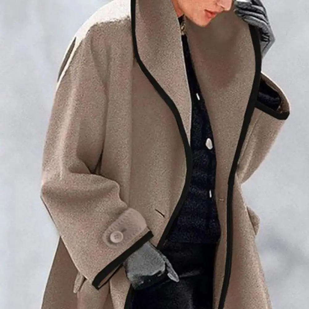 Женский пуховик зима 2022 Женское зимнее шерстяное длинное пальто тренчкот теплая