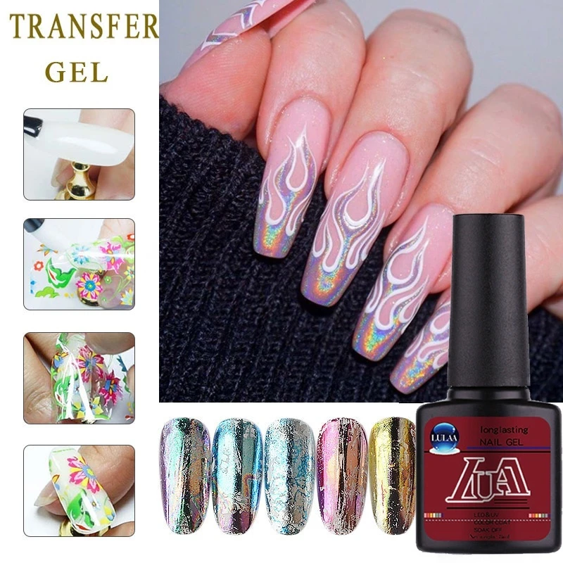 1PC 8ml Nail Art Gel Varnish Star Starry Sky Foils Glue Clear Adhesive | Красота и здоровье