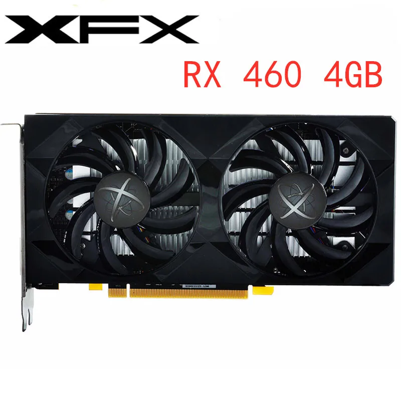 Видеокарта XFX RX460 4 Гб 400 бит GDDR5 бывшая в употреблении графические карты для AMD RX 460