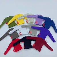 12 colors in stock 112 scale femalemale figure clothes accessory long sleeve t shirt model for 6 body doll toy