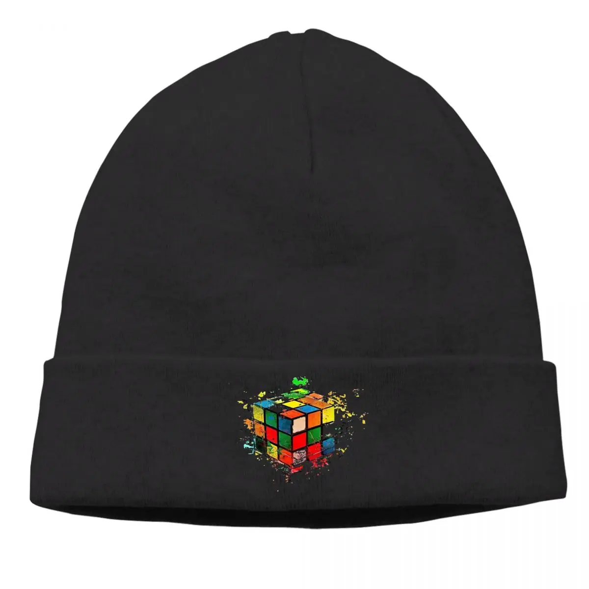 

Bonnet Magic Cube Art Culture Cycling Knit Hat Incomplete Winter Warm Design Skullies Beanies Caps