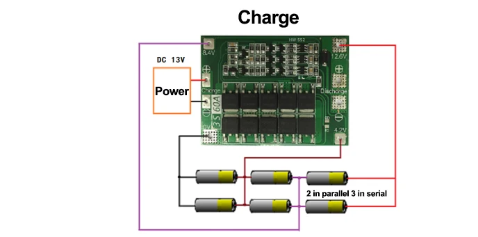 3S 40A 60A литий-ионная литиевая батарея 18650 зарядное устройство PCB плата защиты BMS с балансом для электродвигателя 11,1 В 12,6 в Lipo ячейка