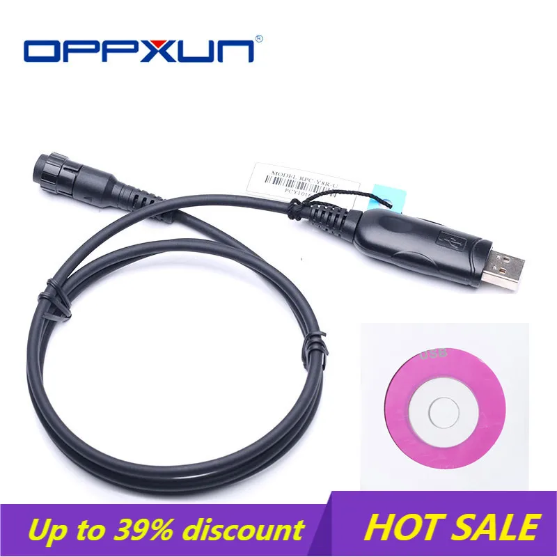 

OPPXUN USB Programming Cable Cord CD For Yaesu Walkie Talkie For VX-8R VX8R VX-8DR VX8DR VX-8GR VX-9U Two Way Radio Program Line