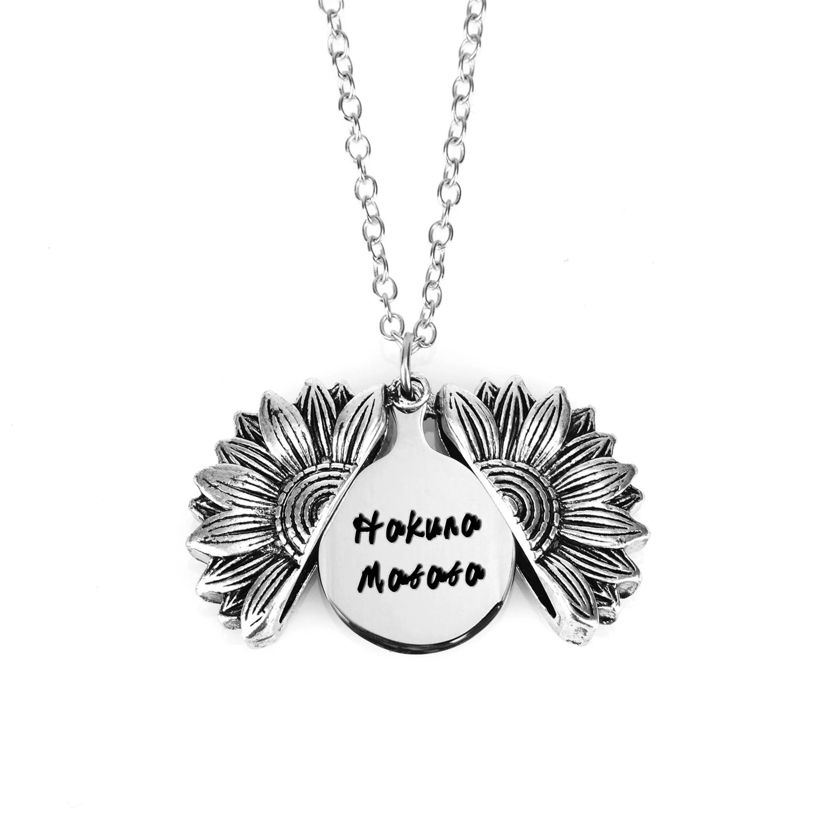 Модное очаровательное серебряное ожерелье с длинной цепочкой для женщин пусть