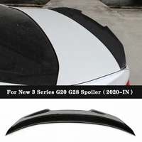 ps 0m style carbon fiber trunk spoiler for bmw 3 series g20 g28 320d 330i m340i 2020