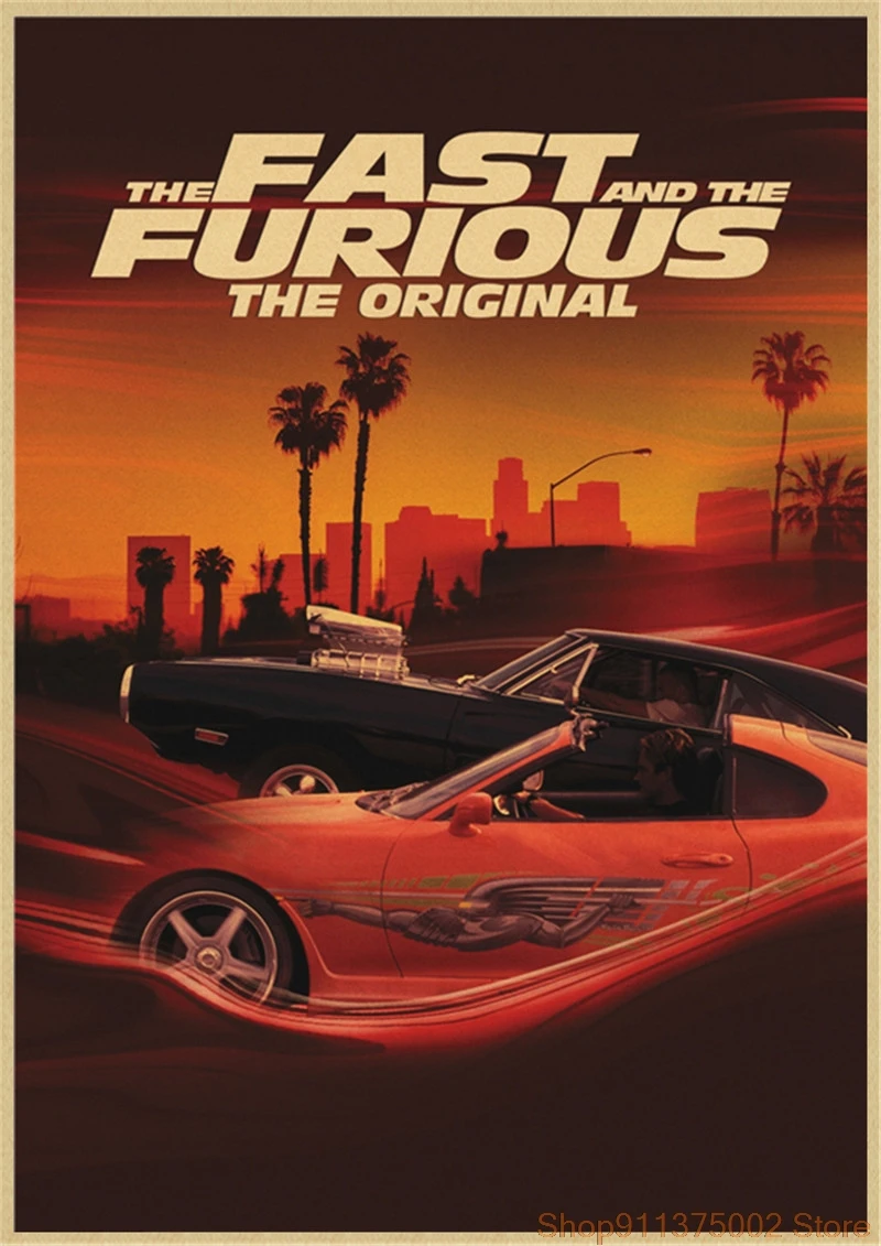 

Классические постеры Форсаж из крафт-бумаги