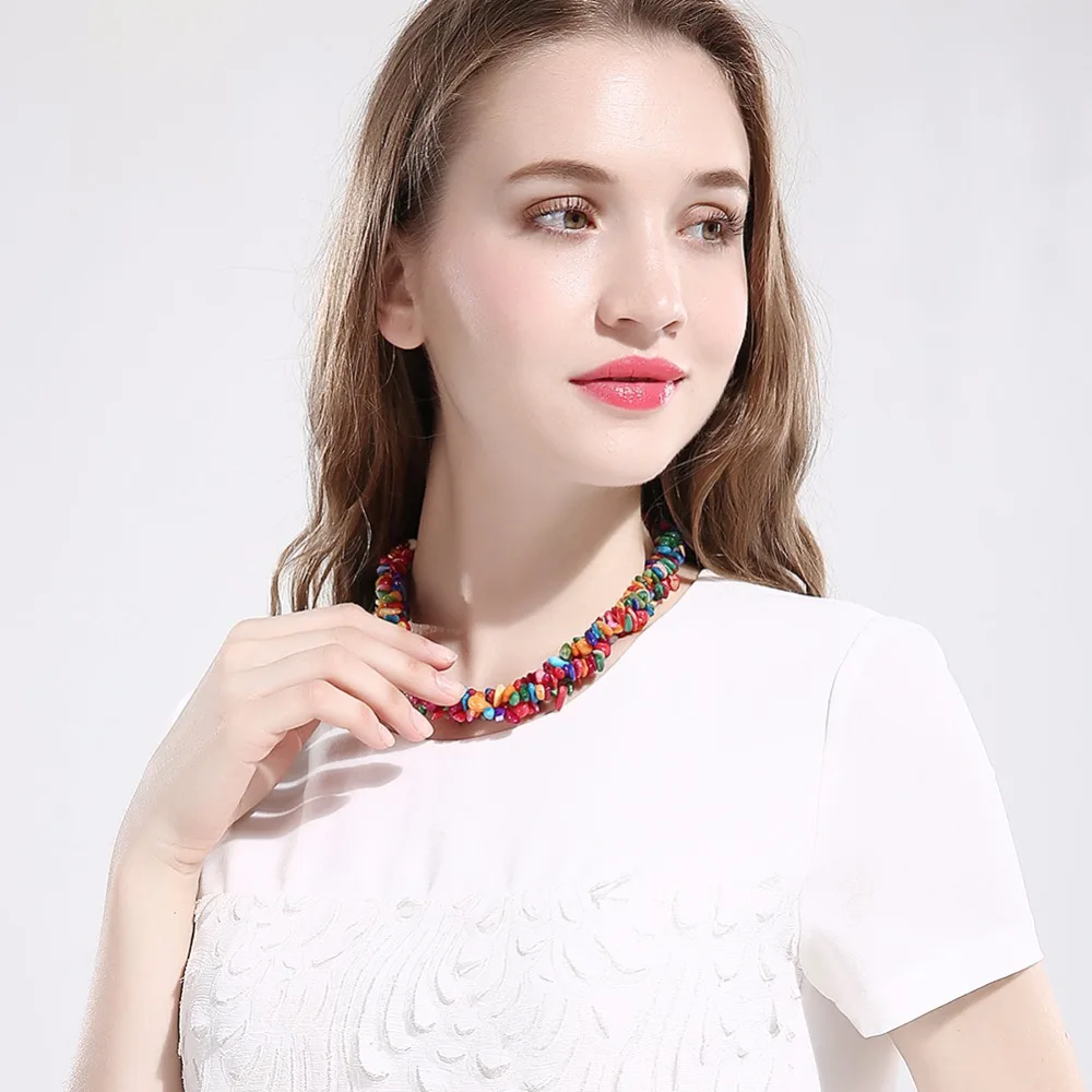 Ожерелье KCALOE Boho модное красное Коралловое ожерелье свадебное ювелирное изделие