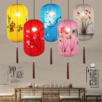 chinese cloth hand painted white gourd lanterns teahouse hot pot restaurant antique lanterns in theaaisle home decor