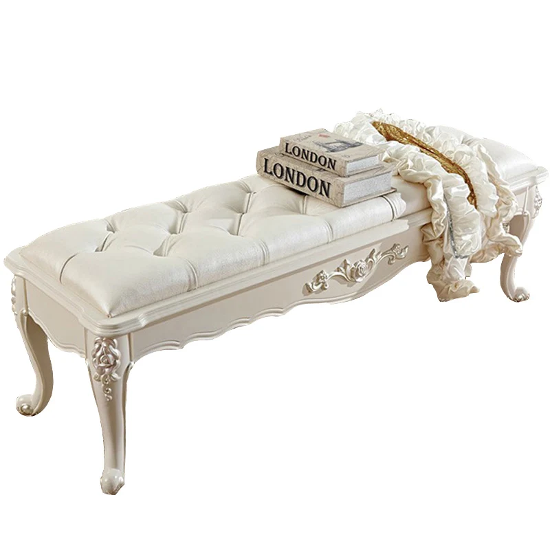 Стул для кровати H1 в европейском стиле простая современная скамейка из массива