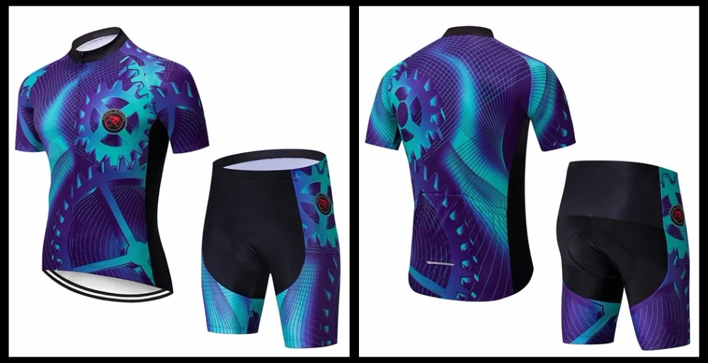Weimostar Blue gear велосипедная одежда для мужчин Sumemr MTB велосипедная одежда короткий рукав Велоспорт Джерси Набор быстросохнущая велосипедная одежда
